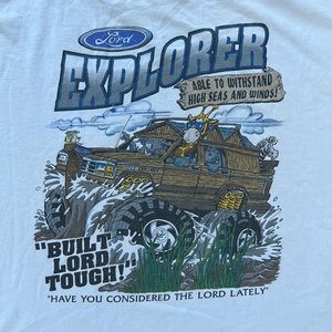VTG Lord Explorer “ built lord tough!” Jesus T-shirt size XL